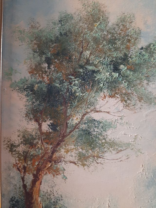 cuadros al oleo antiguos firmados lote