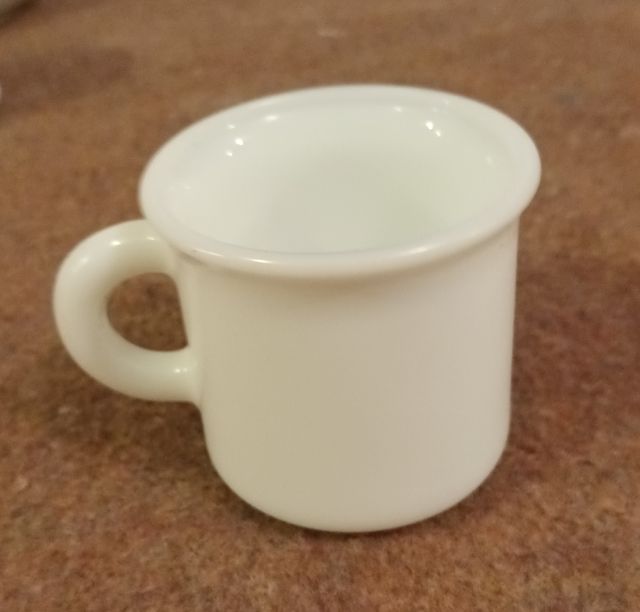 4 Tazzine in Ceramica Bianca Cerve