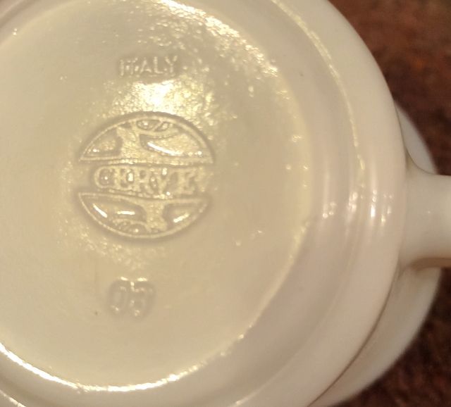 4 Tazzine in Ceramica Bianca Cerve