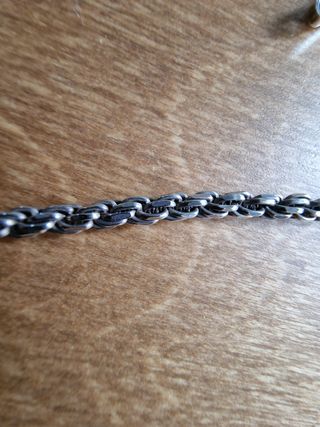 Cadena salomonica collar de plata 