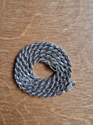 Cadena salomonica collar de plata 