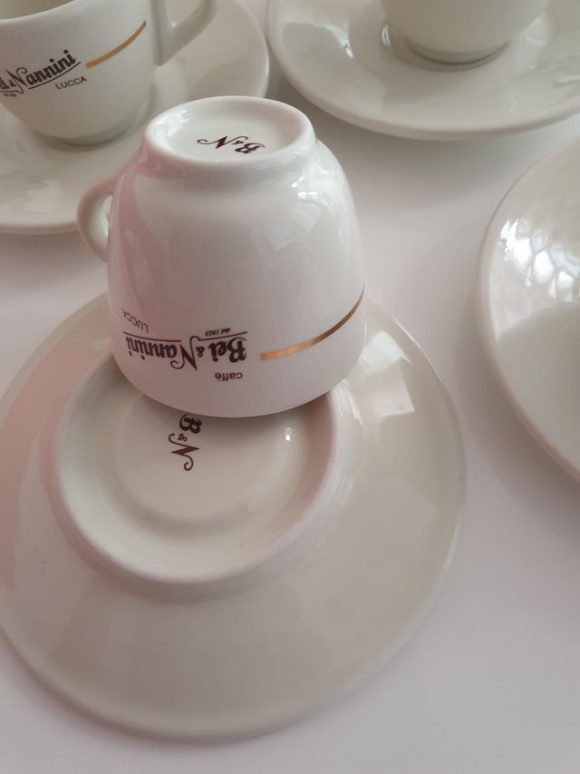 Set 6 tazas para espresso + platillos