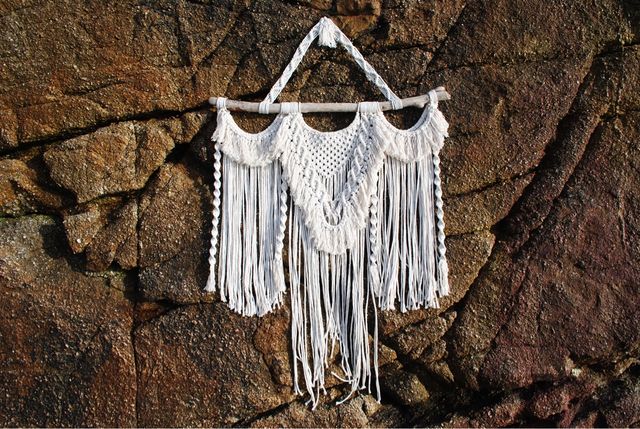 Tapiz de macramé Navideño. Esta hecho a mano.