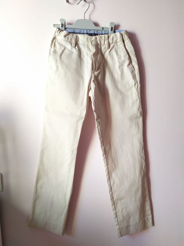 Pantalon crema pinzas Talla 11. Tizzas