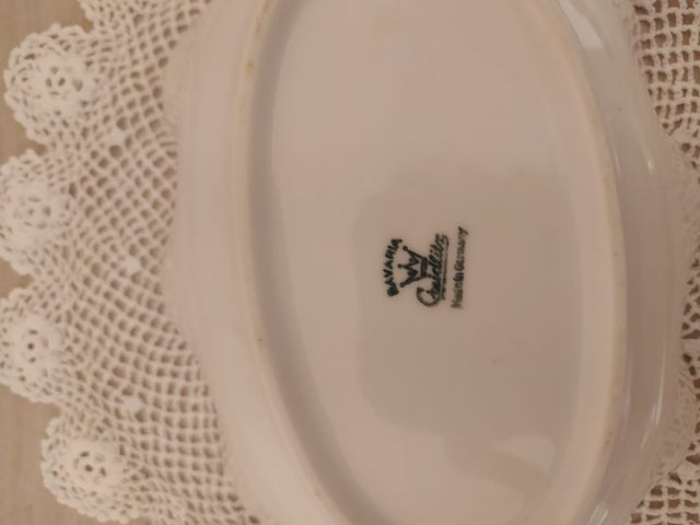 Vecchia ciotola ovale ceramica "Bavaria Creidlitz"