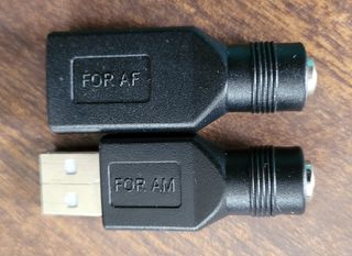 2 adaptadores USB hembra a 5.5mm x 2.1mm hembra DC