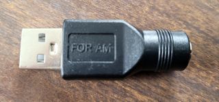 2 adaptadores USB hembra a 5.5mm x 2.1mm hembra DC