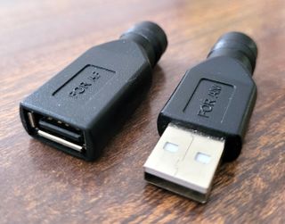 2 adaptadores USB hembra a 5.5mm x 2.1mm hembra DC