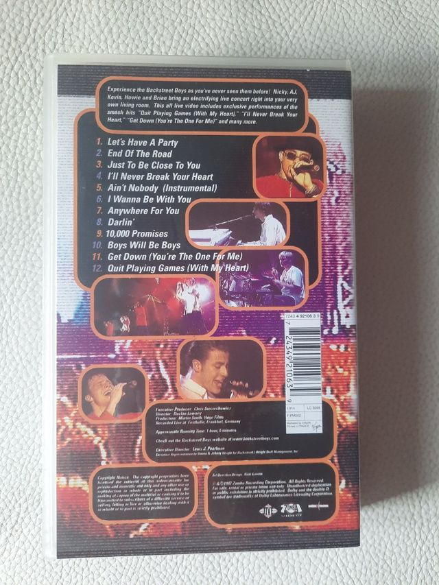 VHS del concierto de Backstreet boys