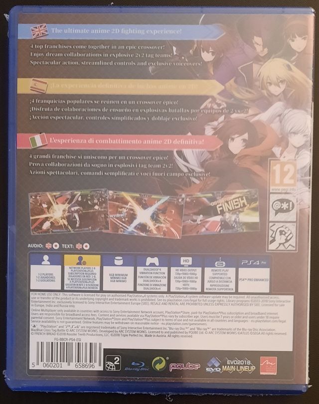 Blazblue PS4 PAL España. Precintado