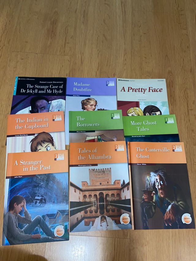 Lote de libros inglés, castellano y valenciano