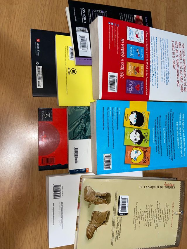 Lote de libros inglés, castellano y valenciano