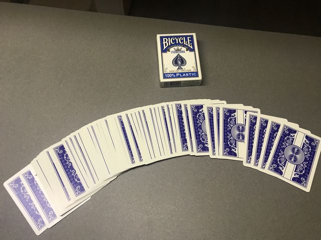 Mazzo di carte da poker per bicicletta al 100% in plastica