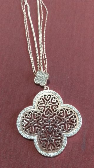 COLGANTE TREBOL ORO ROSA