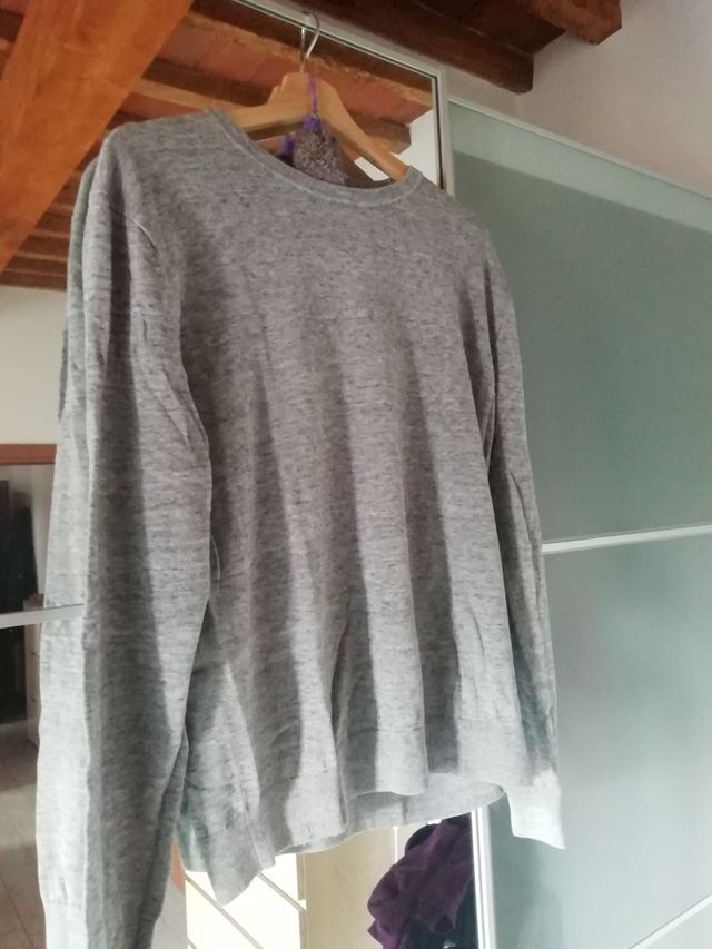 Pullover H&M tg. L colore grigio chiaro melangiato