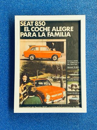 SEAT 850 repuestos motor recambios cuadro antiguo