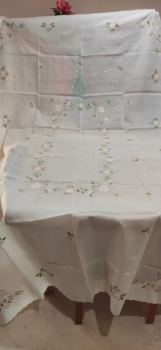 tovaglia verde acqua x 12 con tovaglioli