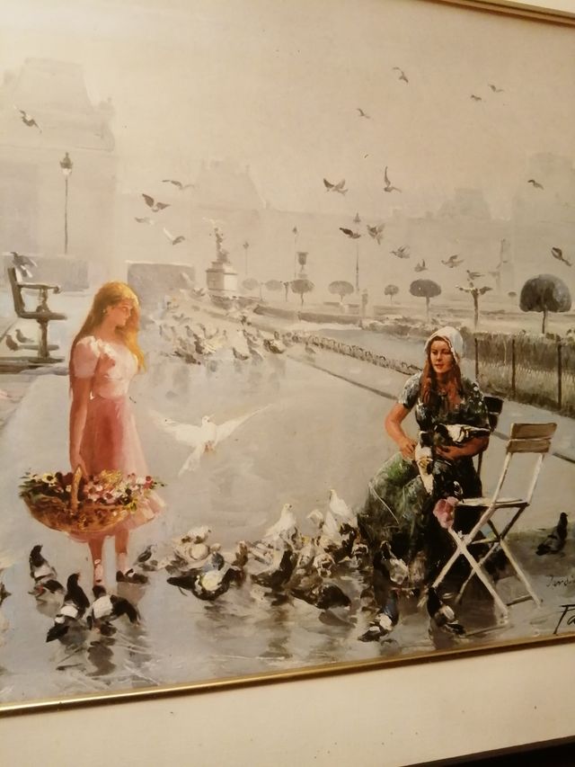 4 CUADROS ENMARCADOS Y CON CRISTAL, 5 € LOS 4