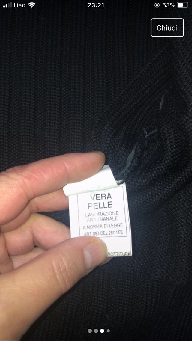 Maglione pelle