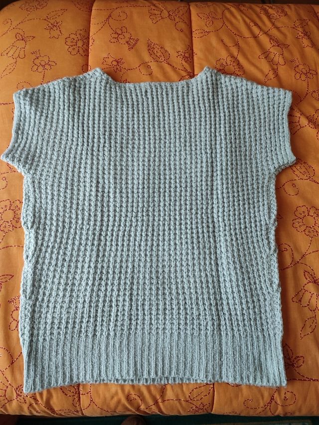 Chaleco de punto gris Bershka