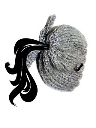 👒 Gorro y bufanda 100% lana, gris perla