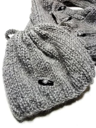 👒 Gorro y bufanda 100% lana, gris perla