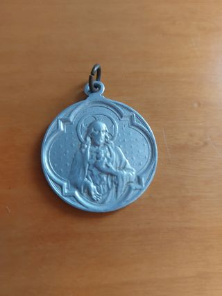 medalla aluminio  sagrado corazon v.dolores olot