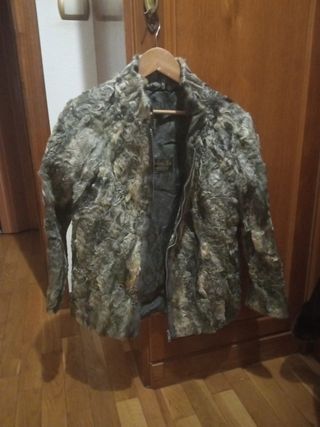 CAZADORA ABRIGO ASTRACAN GRIS NEGOCIABLE