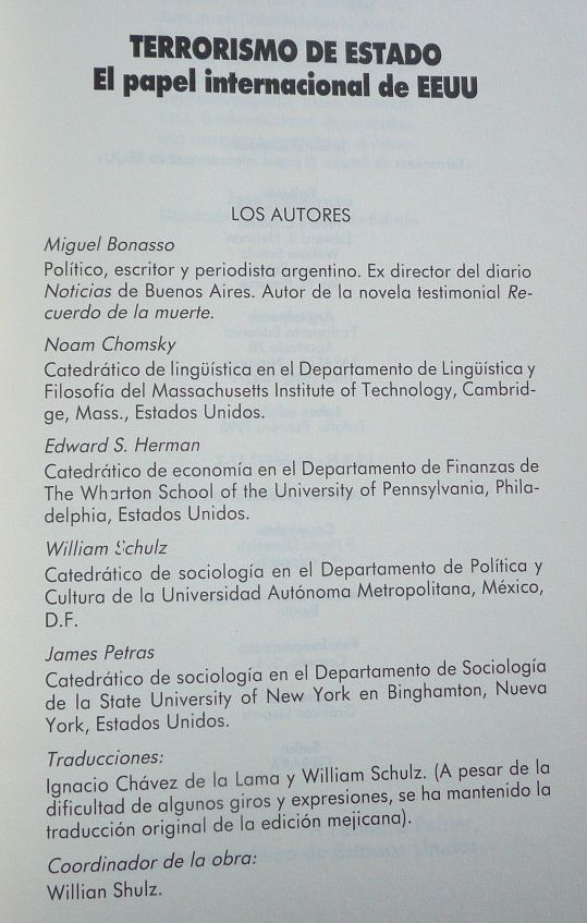 Terrorismo de Estado - Noam Chomsky