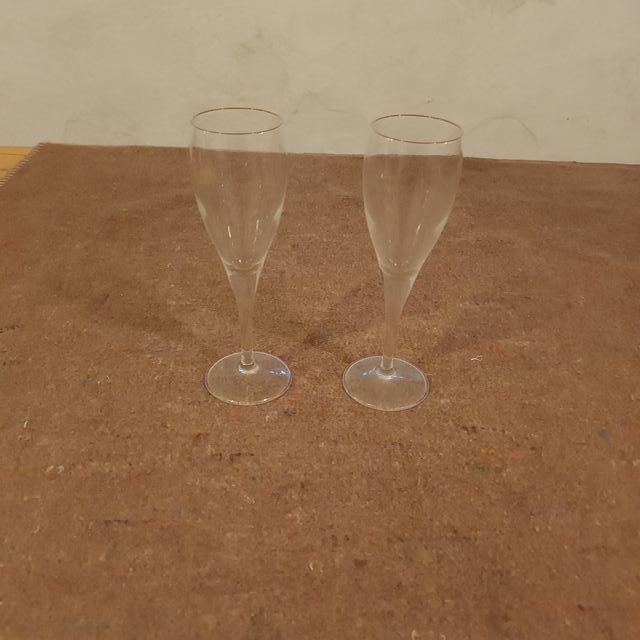 2 Flute da Champagne in Vetro