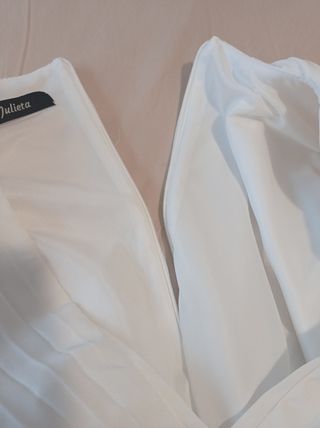 Vestido de novia gasa plisada