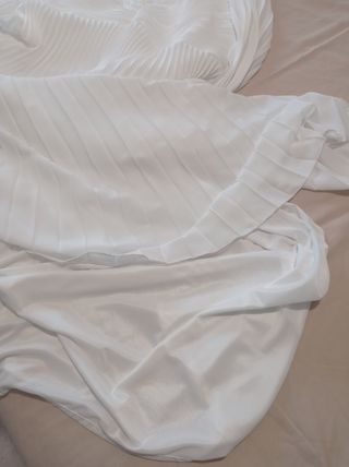 Vestido de novia gasa plisada