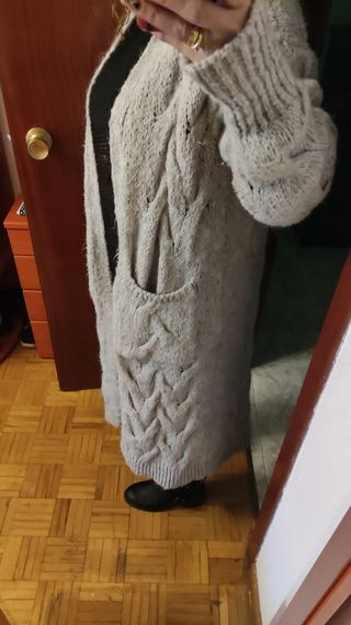 chaqueta larga punto 