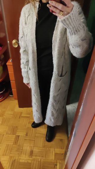 chaqueta larga punto 