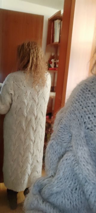 chaqueta larga punto 