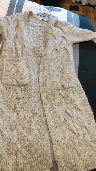 chaqueta larga punto 