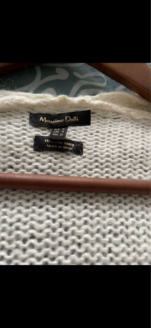 Chaqueta Beige Dutti XL Italian Yarn Mohair 9%