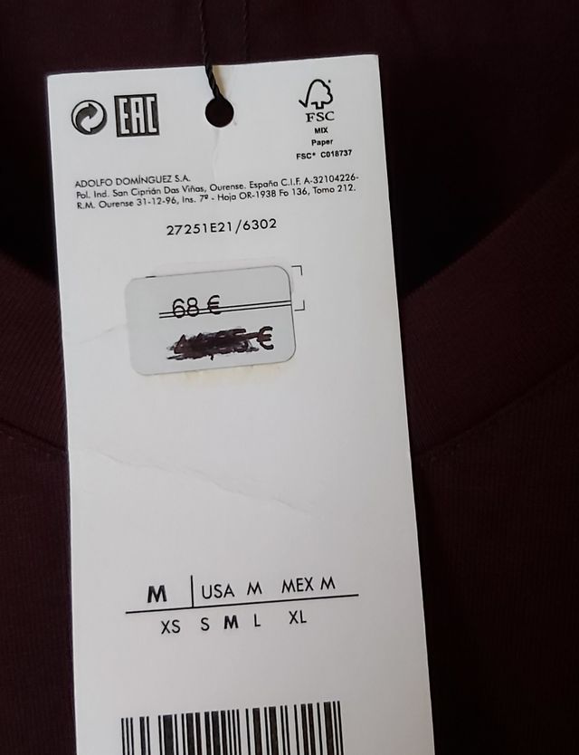 camiseta nueva Adolfo Dominguez