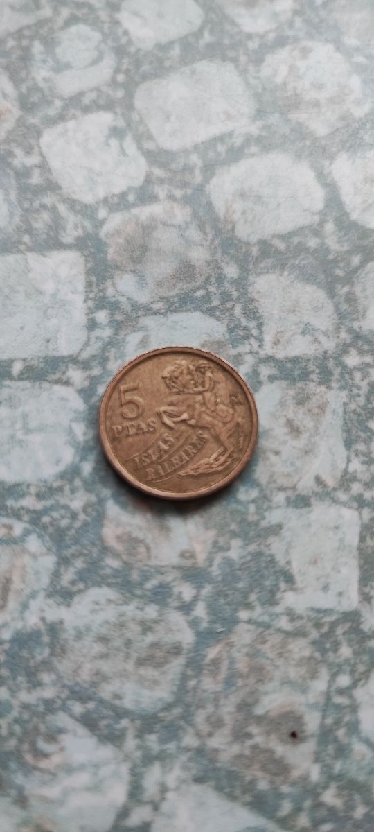 moneda 5 pesetas con error