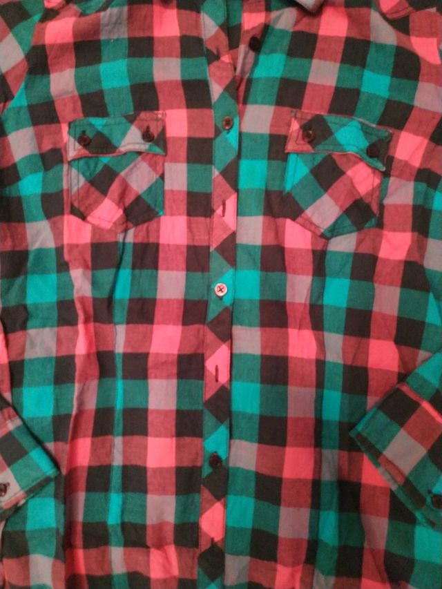 Camisa cuadros Stradivarius 