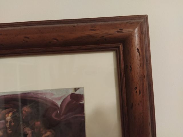 Pareja de cuadros con laminas de Capilla Sixtina