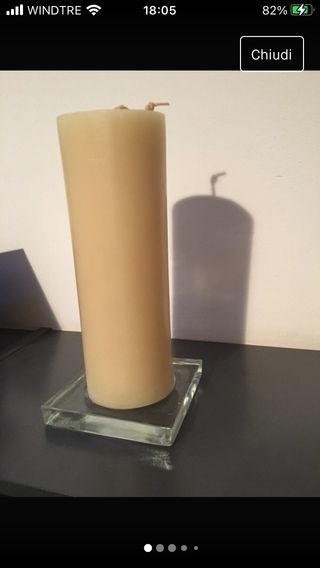 Candela con piattino