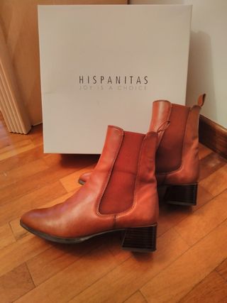 botines de piel