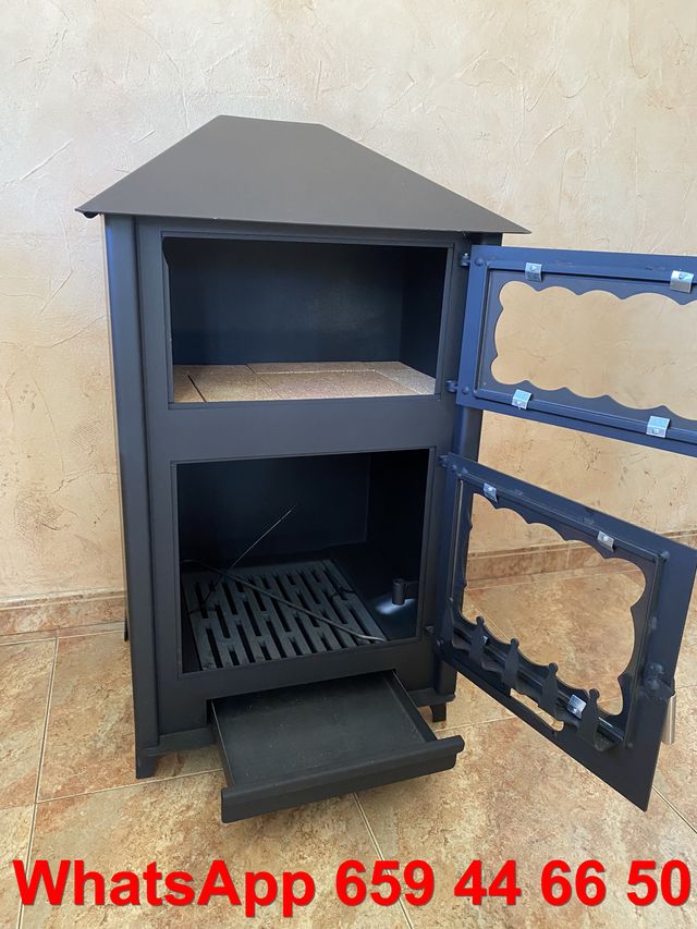 Estufa de leña con horno campana
