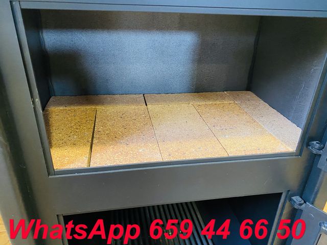 Estufa de leña con horno con reloj Temperatura