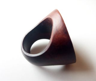 ANILLO DE MADERA Y PLATA DE LEY - NUEVO