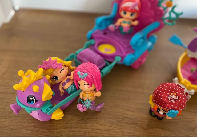 Carroça, sereias e navio pirata PIN & PON