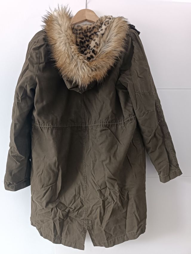 abrigo largo verde kaki