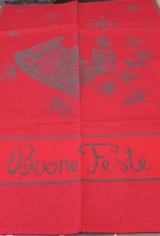 asciugapiatti natalizio ricamato