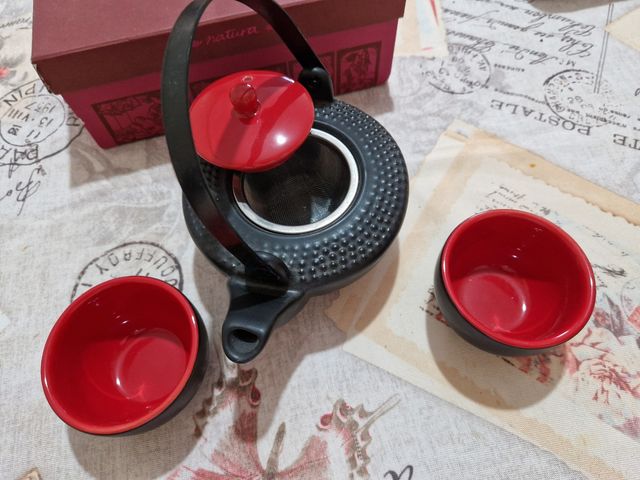 Juego de Té Oriental Natura. Nuevo.